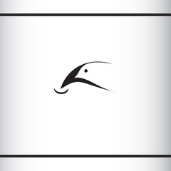 Naklejka premium Open pages of book with head of dove in negative space. Minimalist simple logo design. Logo design template