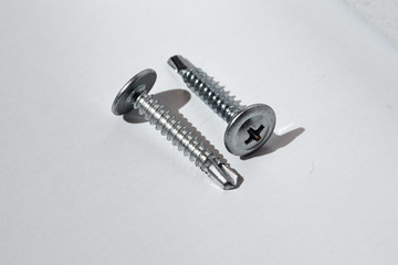 Self tapping screw threaded rod hardened cement steel