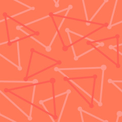 seamless pattern with triangles on red background