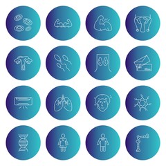 16 Simple Universal Related Color Icons