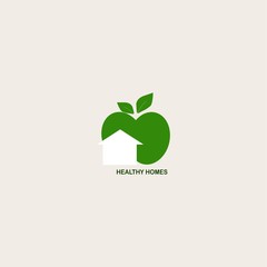 apple and house logo vector