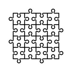 Jigsaw pattern. Outline illustration of jigsaw vector pattern for web design