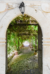 arch door on the  alley