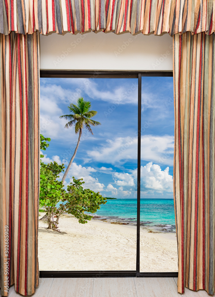 Canvas Prints open window to the sea