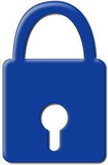padlock on white background