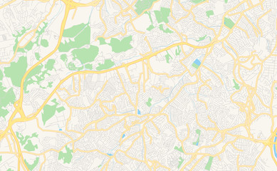 Printable street map of Taboao da Serra, Brazil