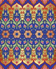 Eastern ethnic motif, traditional muslim ornament. Seamless pattern, background. Vector illustration