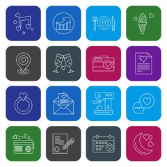 16 User interface Icon set for web and mobile applications