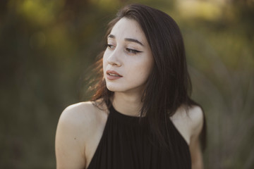Naklejka premium portrait of a beautiful young girl