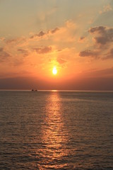 西伊豆　沢田公園からの夕陽