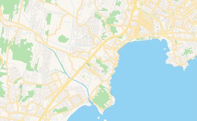 Fototapeta na wymiar Printable street map of Sao Jose, Brazil