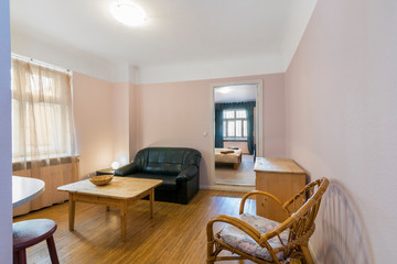 Living room in old apartment