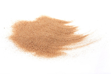 sand on the white background