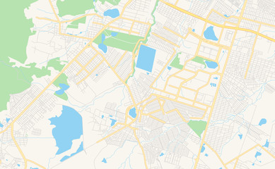 Printable street map of Maracanau, Brazil