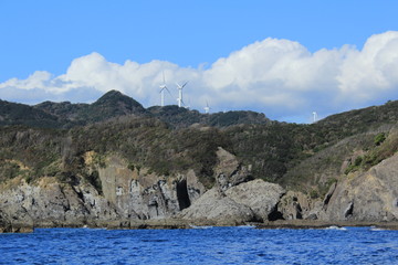 南伊豆　石廊崎遊覧船からの景色