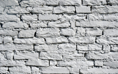 White stone brick wall Texture Background 