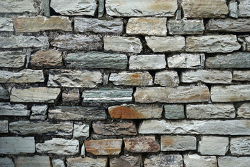Gray stone brick wall Texture Background 