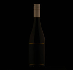 Dark style red bottle of wine
