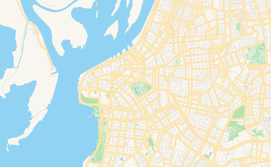 Printable street map of Rio Grande, Brazil