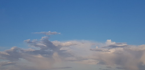 colorful clouds, evening sky, sunset