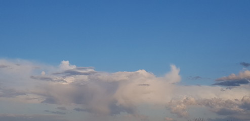 colorful clouds, evening sky, sunset