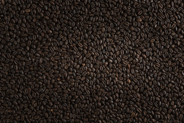 Wheat black for alcohol production. Roasted wheat background. Top view