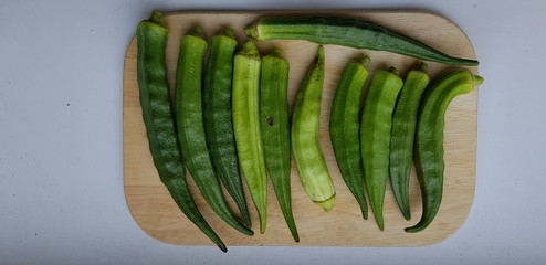 Okra, known in many English-speaking countries as "ladies fingers" or "ochro"