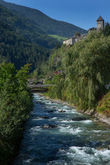 Fototapeta na wymiar Torrente Aurino Italy. South Tirol. Campo Tures. River Ahr.