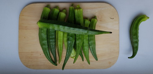Okra, known in many English-speaking countries as "ladies fingers" or "ochro"