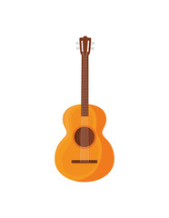 mexican guitar in white background