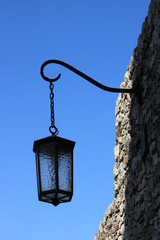 street lantern and blue sky background