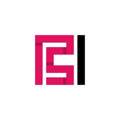 Letter S Square Monogram Creative Abstract Modern Icon Logo Design Template Element Vector