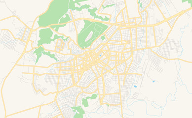 Fototapeta na wymiar Printable street map of Lages, Brazil