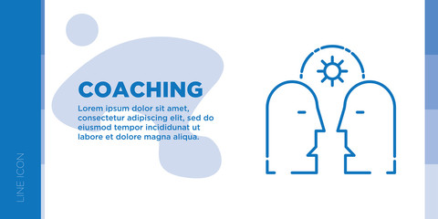 Coaching Line Icon - Signs and Symbols