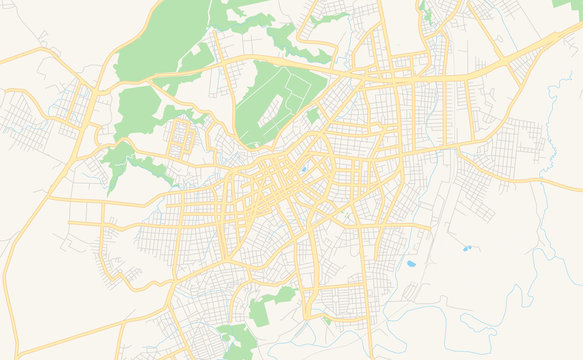 Printable street map of Lages, Brazil