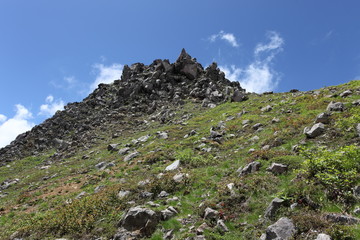 焼岳の登山道