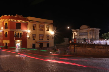 Fototapeta na wymiar old town street at night
