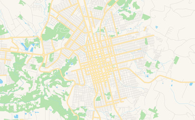 Printable street map of Chapeco, Brazil