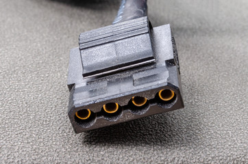 4 pin molex power supply cable close up
