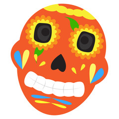 Mexican skull. Dia de los muertos - Vector illustration