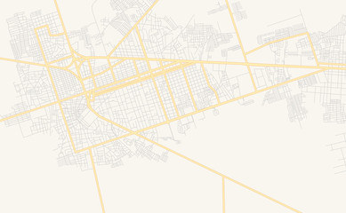 Printable street map of El Tigre, Venezuela