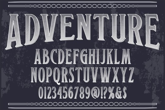 Alphabet Font. Typography style 3D urban digital, typeface logo design. vector illustration adventure