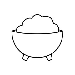 bowl with guacamole on white background