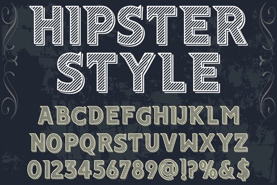 Classic vintage decorative font label design named vintage great Classic vintage decorative font  hipster style