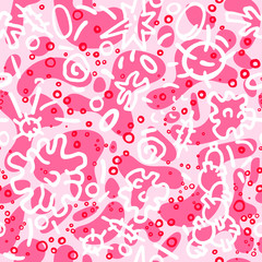 Eczema seamless pattern. Bacteria. Art background