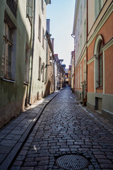 Fototapeta na wymiar old streets of Tallinn