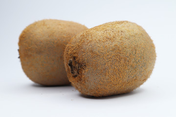 juicy kiwi on a white background. funny smiley with fruits