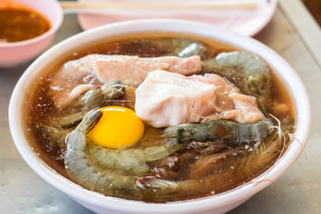 Thai Barbecue Style (Pork Pan).pork on a hot plate