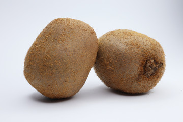 juicy kiwi on a white background. funny smiley with fruits