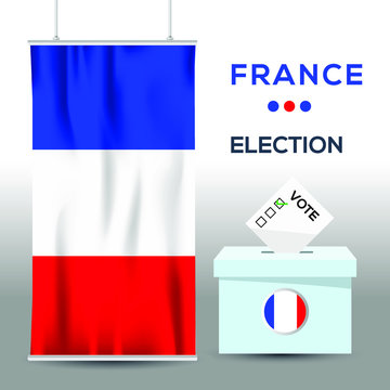 France election background vector work ,Flat design, Vector illustration.